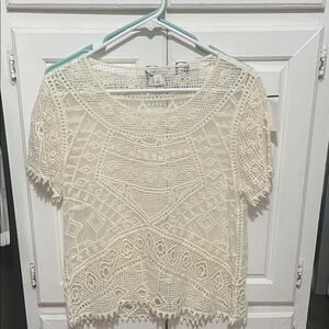 Cato Cream Crochet Blouse